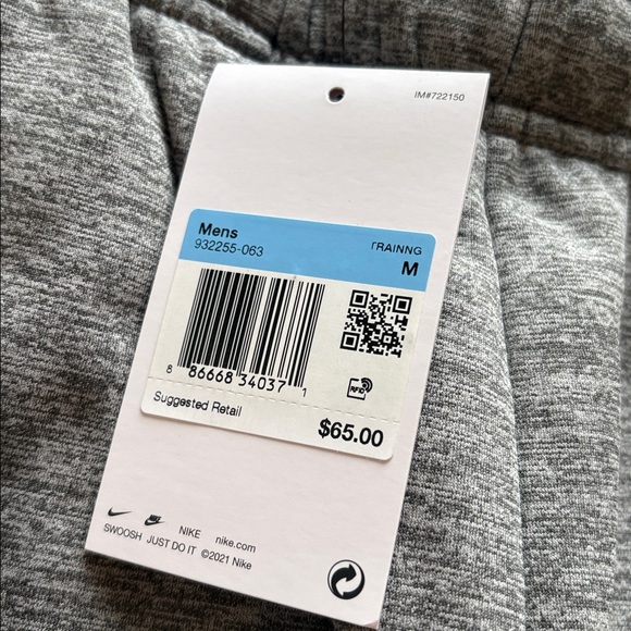 Nike Heather Gray Joggers size medium new with tags standard fit cuff - Picture 4 of 11